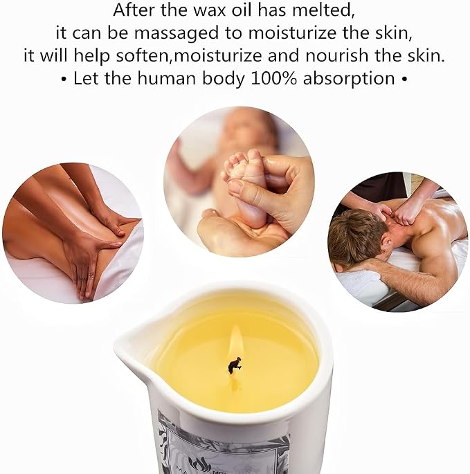 MELONY Soy Massage Oil Candle | Coconut | 8.1OZ / 230G | Perfect Intensive Skin Treatment Candle | Nourishing with Almond Oil, Shea Butter & Cocoa Butter | Massage & Moisturise