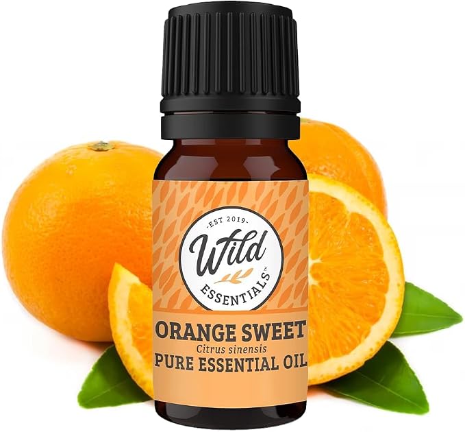 Wild Essentials Orange Sweet 100% Pure Essential Oil - 10ml, Therapeutic Grade, Made and Bottled in The USA