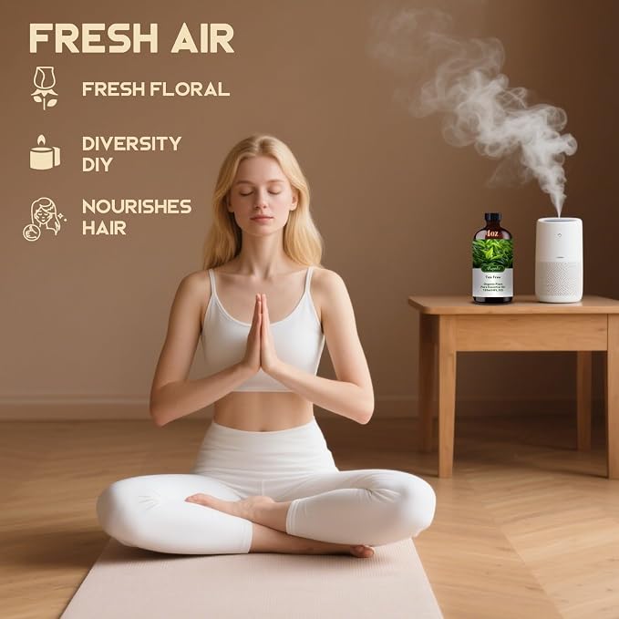 Tea Tree Essential Oil, Tea Tree Oil for Cleaning, Diffuser, Humidifier, DIY Soap, Candle, Skin Care, Home, Gift Ready,Tea Tree Fragrance Oil - MLYNKL Essential Oils (4.33 fl oz / 130ml)