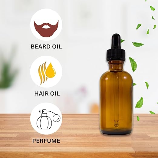 Amber Glass Dropper Bottle 2 oz – Refillable UV-Resistant Glass Bottle with Leak-Proof Dropper for Essential Oils, Serums, Tinctures, DIY Skincare – Single Pack - GreenHealdh