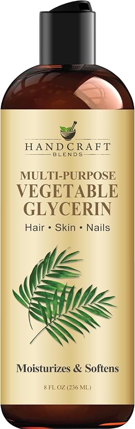Handcraft Blends Vegetable Glycerin/Glycerine - for DIY Blends 8 Fl Oz - 100% Pure and Natural - Premium Grade Oil for Skin and Hair - Hair and Body - Massage
