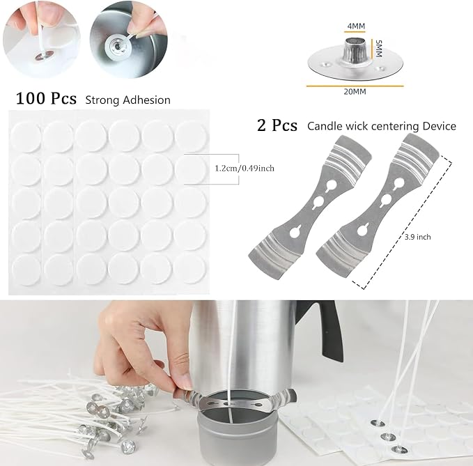 3 PCS Punch Needle Wick for Candle Making, Round Hole Candle Punch Wicking Needle Tools, Punch Needle Candle Wick Tool for Silicone Molds Making (Mix, 1 Set)