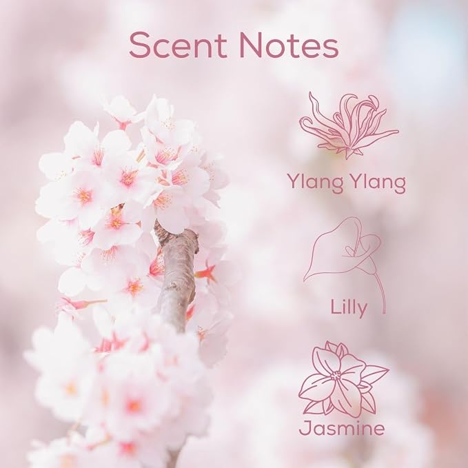 Scent Fill Cherry Blossom Plug in Air Freshener, Scented Oil Refills, 2 Refills + Diffuser