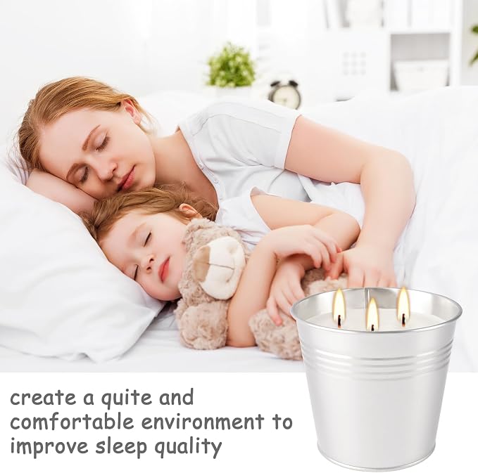 Large Citronella Candles Outdoor-4x150z3-Wick Bucket Candle for Home Patio Candleup to 240 Hours, Summer Camping HugeCandle