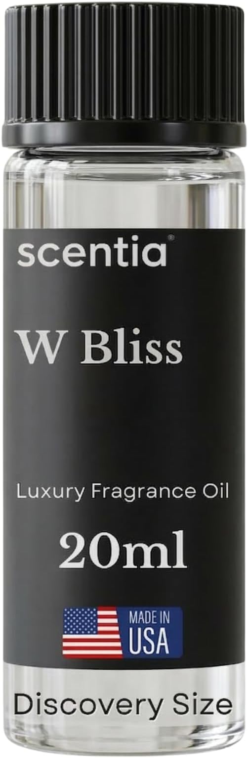 Scentia W Bliss (W Magic) Aromatherapy Oil for Diffuser – Hotel Scent Inspired by W Hotel – 20 mL – Bergamot, Lemongrass & Jasmine Natural Fragrance Oil for Waterless & Cold Air Diffusers, Made in USA