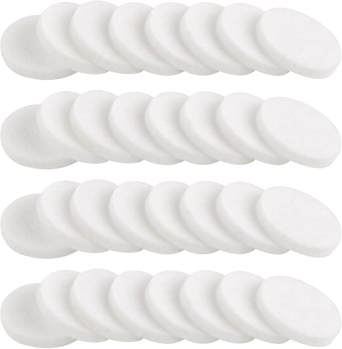 AUEAR, 100 Pack White Round Mini Diffuser Refill Pads Replacement Pad for Necklace Pendant
