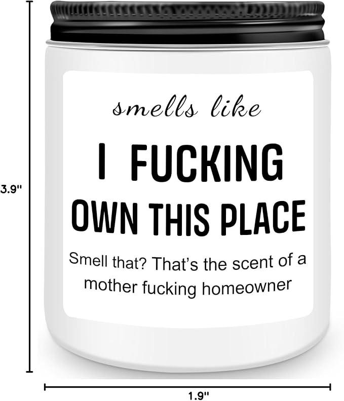 Homsolver House Warming Gifts New Home, Funny Housewarming Gifts for Women, Men, Neighbor, New Homeowner, Apartment, House Warming Party Lavender Candles Decor Gift Ideas