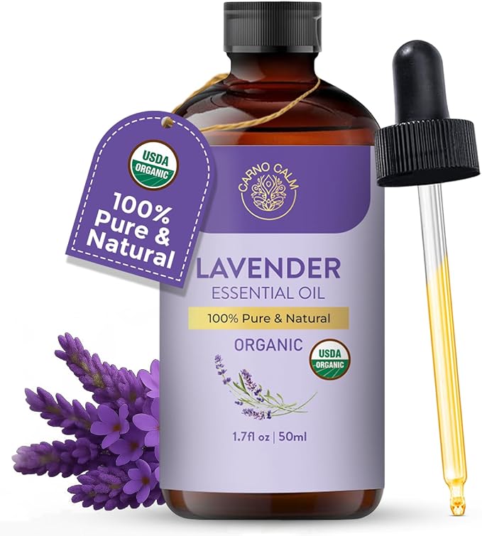 Lavender Essential Oil Pure | USDA Organic Lavender Oil for Skin, Diffuser, Aromatherapy & Hair, Massage & DIY Uses | 1.7 fl oz