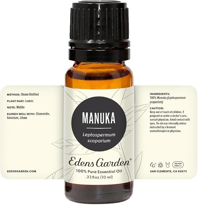 Edens Garden Manuka Essential Oil- 100% Pure Premium Grade, Undiluted, Natural, Therapeutic, Aromatherapy, The Best for Diffuser, Skin, Hair, Kid Safe 10 ml (.33 fl oz)