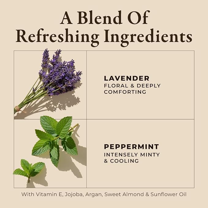 Gya Labs Lavender & Peppermint Massage Oil - 6.76 Fl Oz - Sore Muscle Massage Oil for Relaxation and Recovery - Fast-Absorbing and Non-Greasy Formula, Non-GMO, Cruelty-Free