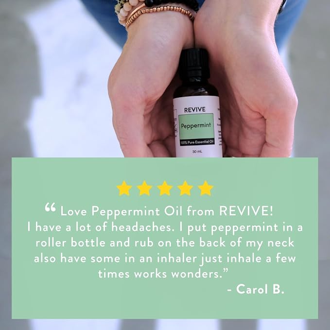 Peppermint Essential Oil 2 Pack by Revive Essential Oils - 100% Pure Therapeutic Grade, for Diffuser, Humidifier, Massage, Aromatherapy, Skin & Hair Care
