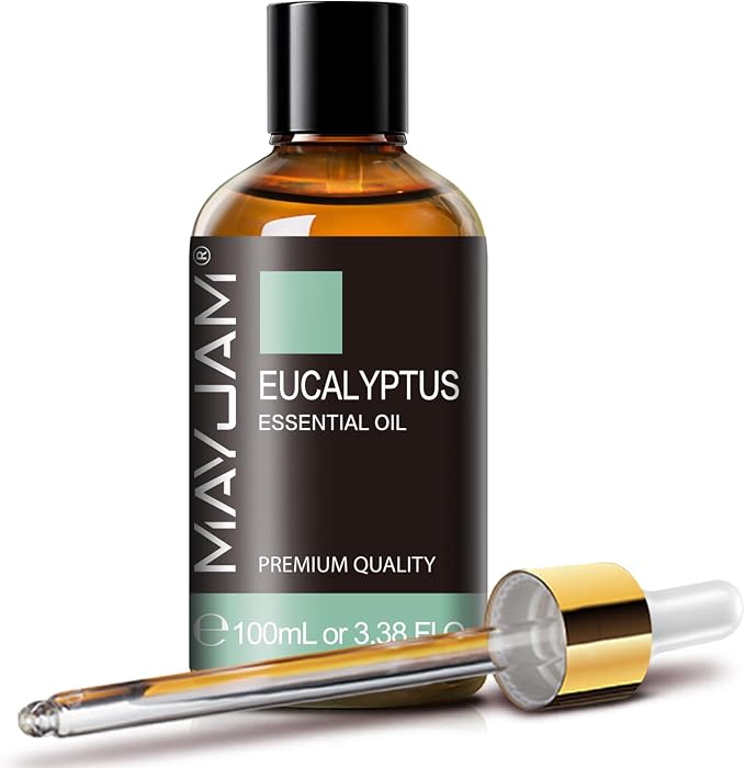 Eucalyptus Essential Oil, MAYJAM 3.38fl.oz Large Bottle Pure Essential Oils, Perfect for Living Room Bedroom Office Car Use