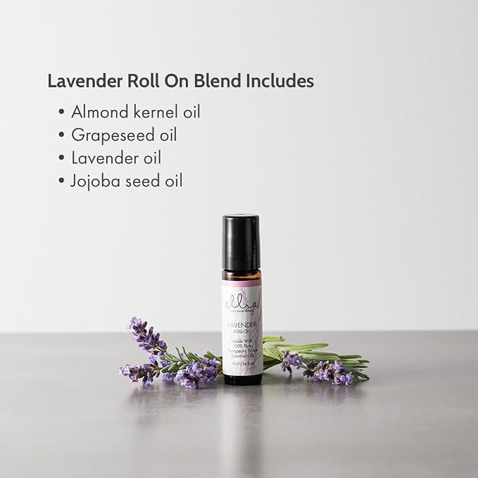Ellia Lavender Essential Oil Roll-On | 10ml, 100% Pure, Therapeutic Grade