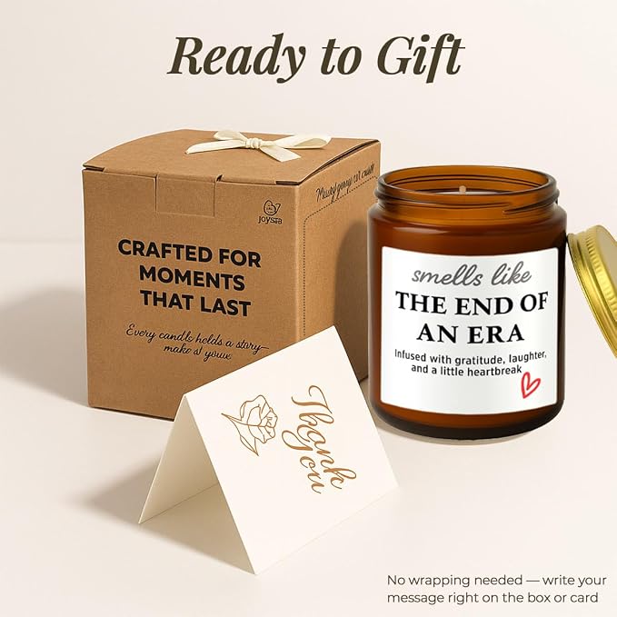 Retirement Gift for Woman – Unique & Heartfelt Retirement Gifts for Men – Lavender Memorable Farewell Gifts for Coworkers, Present for Boss, Friend, Office Goodbye Party by Joyqua, Brown