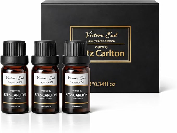 Luxury Hotel Collection Diffuser Oil(3x0.34 fl oz) Inspired by Ritz-Carlton |Essential Oil for Diffuser,Humidifier,Aromatherapy,Candle and Soap Making,Gift for Women