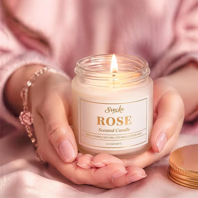 2 Pack Scented Candles, 7 oz Small Jar Soy Wax Candles for Home, Bedroom Aromatherapy Candle Set, Gift for Women Men Mother's Day Valentine's Day