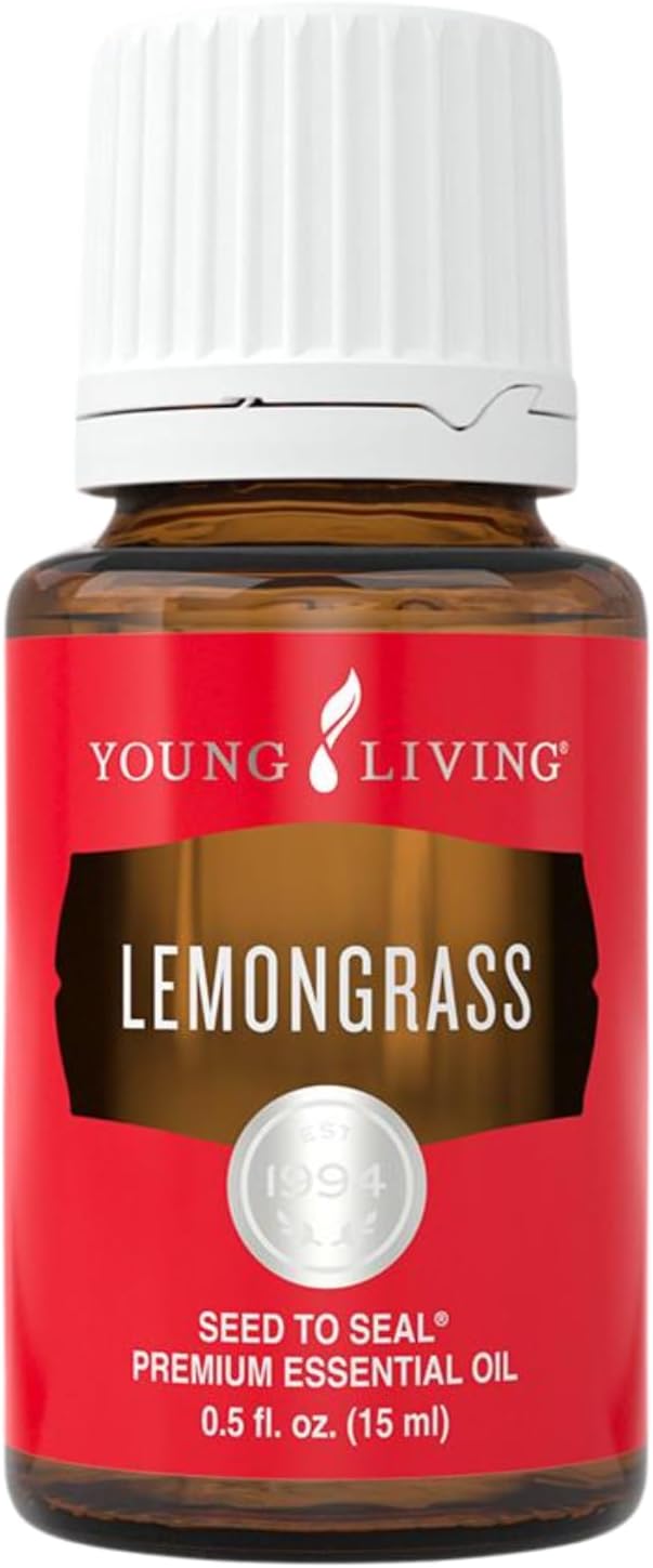 Young Living Lemongrass Essential Oil | 15 ml | Fresh Citrus Aroma for Diffusers, Massage & Aromatherapy | Cymbopogon Flexuosus Botanical Oil | Bright Lemon Scent | Seed to Seal Quality