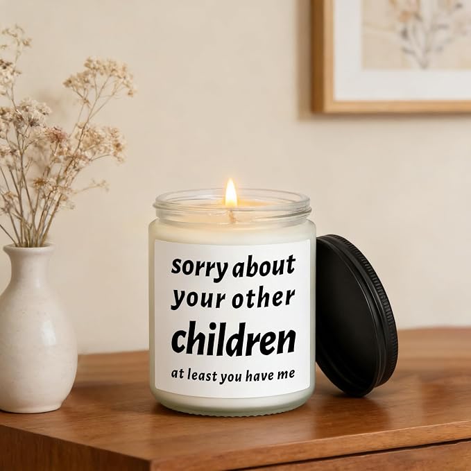 Mothers Day Gifts for Mom from Daughter Son, Funny Moms Birthday Gift Ideas - Lavender Scented Soy Wax Candle