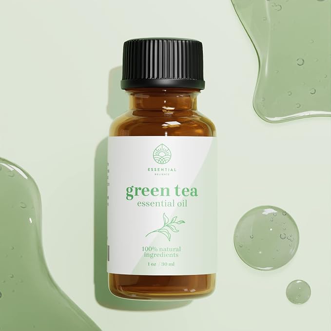 Green Tea Oil by Essential Delights | Premium Aromatic Oil for Diffusers, DIY Projects, Candle Making, Soap Making & Home Fragrance | 1 oz.