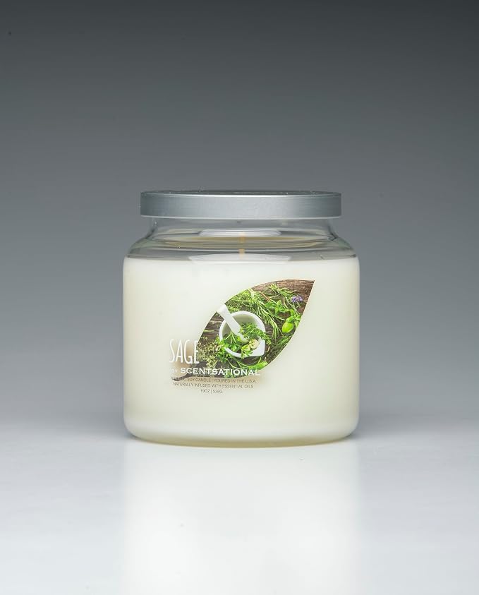 Scentsational Sage Candles, Clear