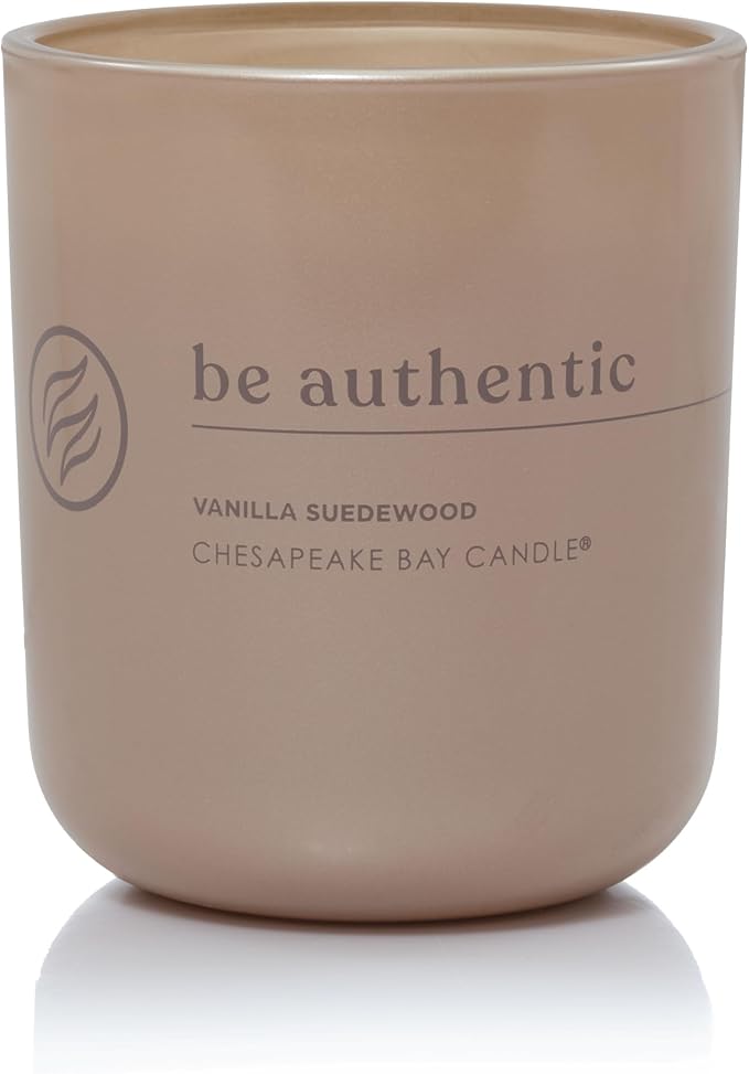 Chesapeake Bay Candle Intentions Collection Candle, Be Authentic: Embrace Your True self (Vanilla Suedewood), 13 oz, Home Décor