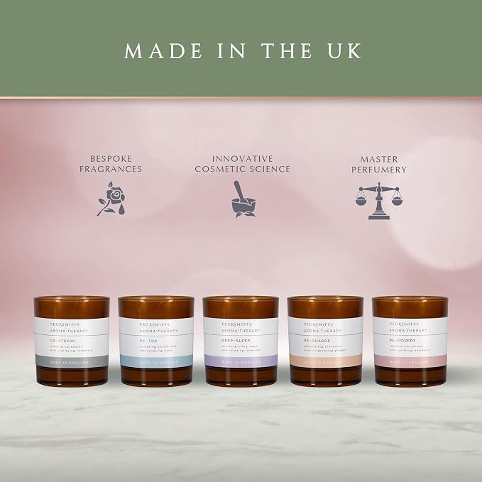 Pecksniff's Amber De-Stress Aroma Therapy Candle | 1 Wick, 184g/6.49oz