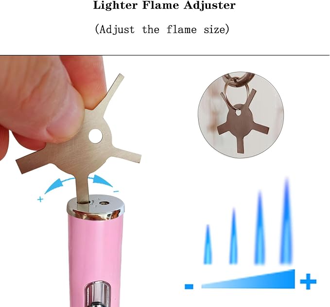 Torch Lighter,Handheld Multifunctional All-in-One Tube Built-in Detachable Windproof Lighter,Outdoor,Indoor,Camping,Candle,Birthday,Light Pink(2PCS)