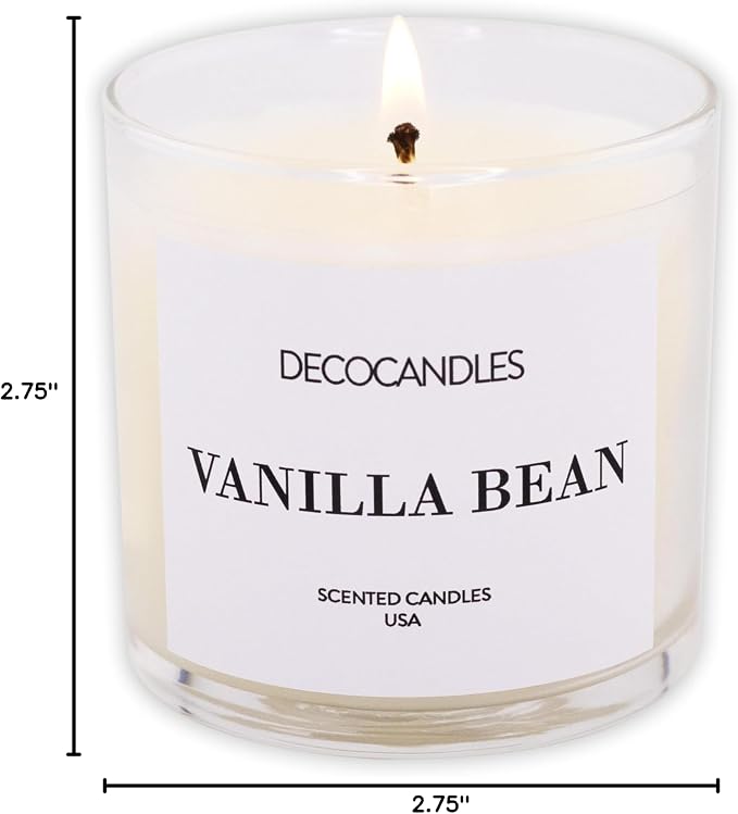 Urban Concepts by DECOCANDLES - Vanilla Bean - Highly Scented Soy Candle - Long Lasting - Hand Poured in USA (6 Oz.)