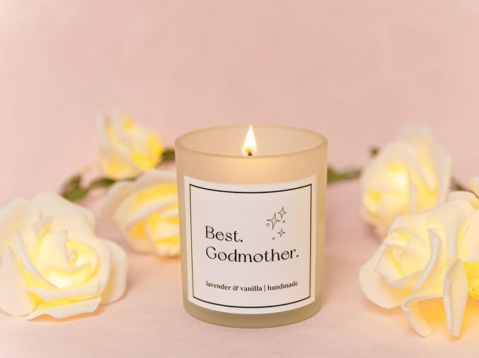 Godmother Gift, Godmother Gifts for Women, God Mother Gifts for Women - Lavender & Vanilla Scented Candle