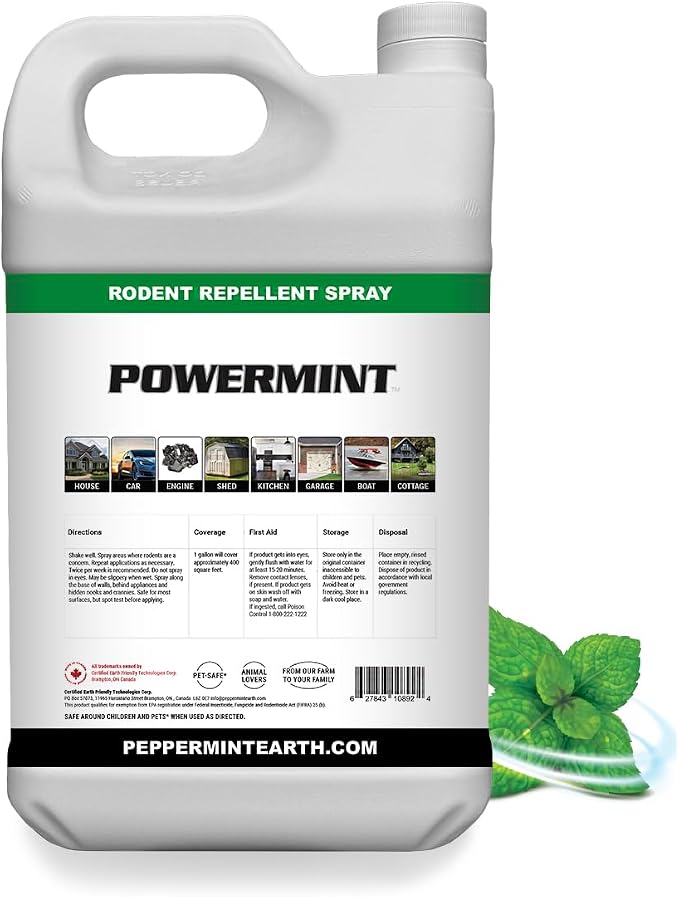 Powermint 1 Gallon Peppermint Oil Rodent Repellent Spray