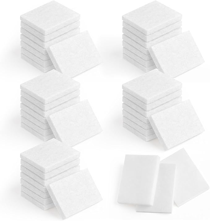 50 Pcs Unscented Aroma Pads, White Aromatherapy Perfume Diffusers | 1.2 x 0.9 in Humidifier Aromas Pad Replacement, Air Filter Scent Pad, Aroma Oil Refill Pads, Essential Oil Pads