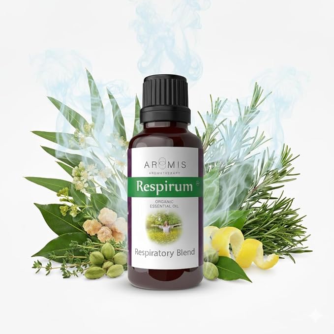 ArOmis Organic Respirum Essential Oil - 100% Pure Therapeutic Grade - 30ml(1 fl oz), Undiluted, Premium, Oils for Aromatherapy Diffuser!