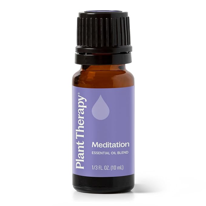 Plant Therapy Meditation Essential Oil Blend 10 mL (1/3 oz) 100% Pure, Undiluted, Calming Aromatherapy for Yoga, Mediation, and Self Care