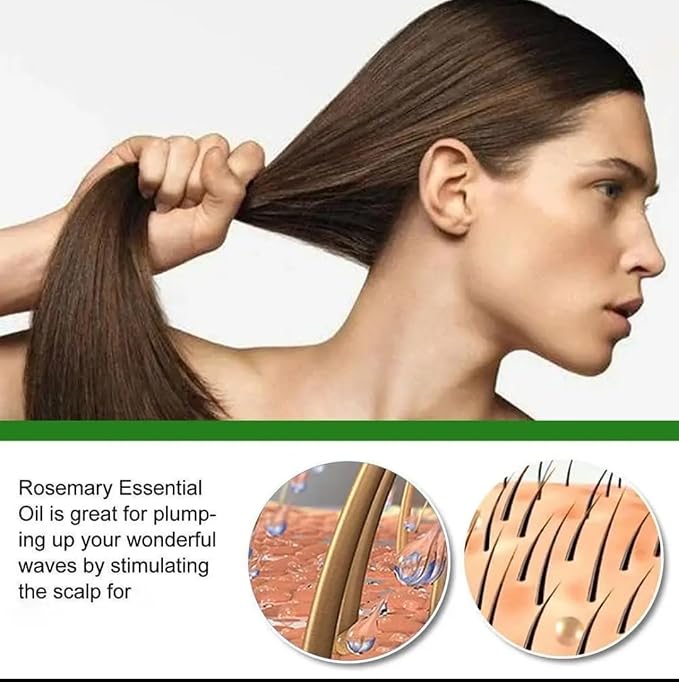 EELHOE Rosemary Hair Essential Oil. 60ml., 1 Fl Oz (Pack of 1), White