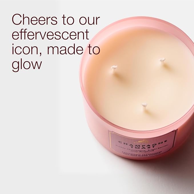 Bath & Body Works Champagne Toast 3-Wick Candle - Scented Candle for At-Home Use - Long-Lasting, Room-Filling Fragrance - High Fragrance Oil Concentration - Soy Wax Blend - 2-Pack