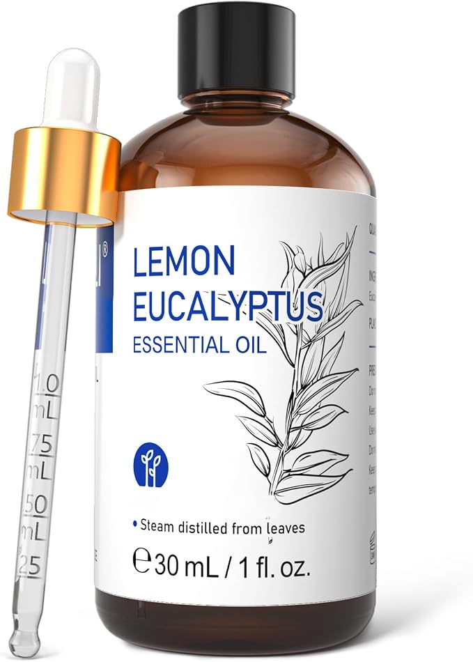 HIQILI Lemon Eucalyptus Oil, for Spray, Diffuser, Indoors, Outdoors, Garden, Yard - 1.01 Fl Oz