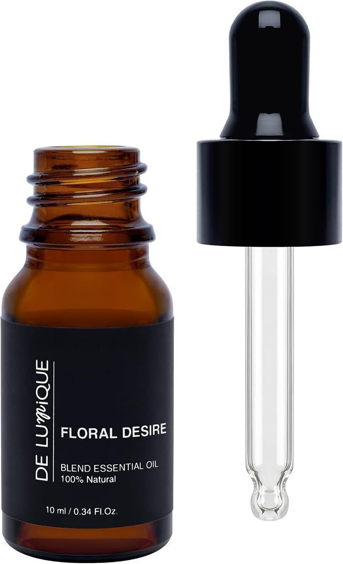 Floral Desire Scent DE LUmiQUE Calming Essential Oil Blend, 100% Natural Aromatherapy Grade, 10ml / 0.34 Fl Oz