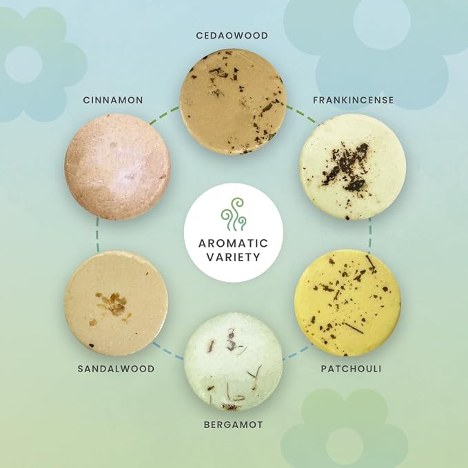 Shower Steamers Gift Set – 6 Aromatherapy Shower Bombs with Essential Oils – Natural Spa Fizzies for Women & Men – Self-Care Kit for Relaxation, Stress Relief & Home Spa – Bliss Collection