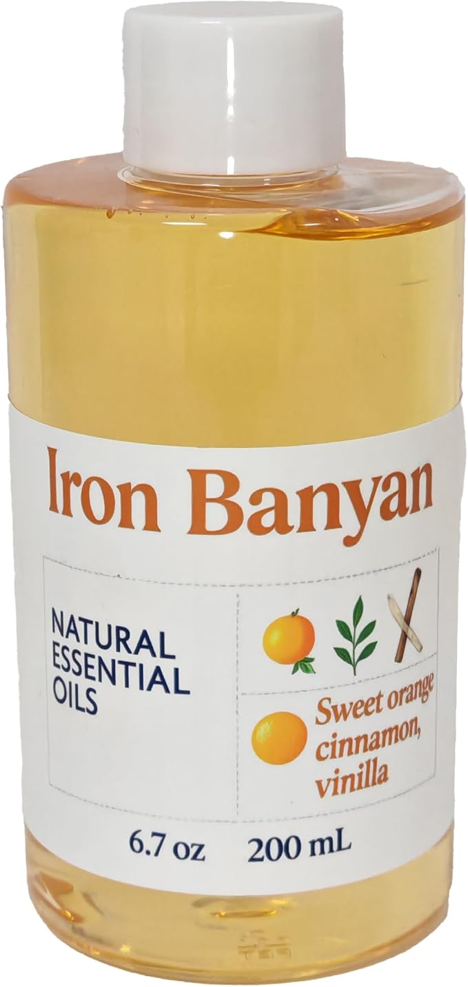 Orange Cinnamon Vanilla Essential Oil Blend 200ml | Home aromatherapy diffuser oil, woody-citrus aroma, promotes focus and relaxation