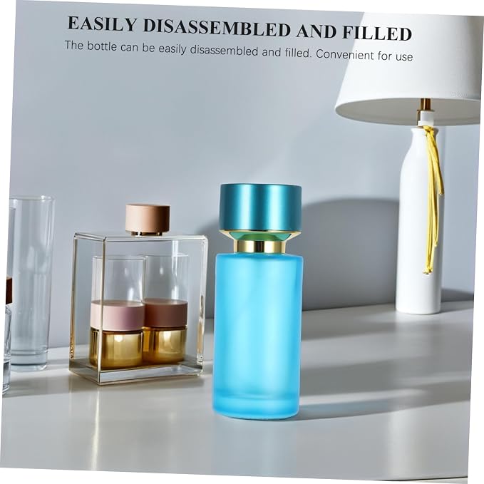 Outanaya Travel Refillable Perfume Bottle Glass Spray Atomizer with Cap for Cosmetics Travel Friendly Perfume Container Compact Durable Design for Effortless Fragrance