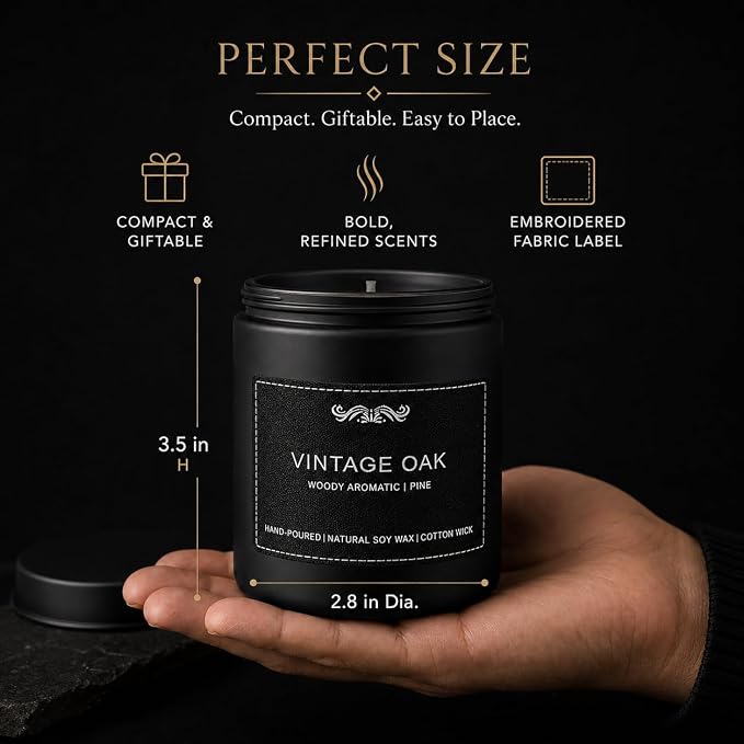 6 Pack Candles for Home Scented Aromatherapy Candles Gifts Set for Mens, Men Candle Set, 42 oz 300 Hour Long Lasting Candles Gifts for Men Birthday Anniversary Present