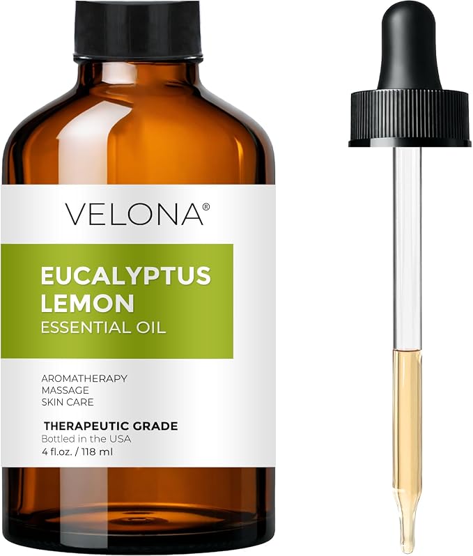 Eucalyptus Lemon Essential Oil by Velona - 4 Fl Oz | Therapeutic Grade for Aromatherapy Diffuser Undiluted…