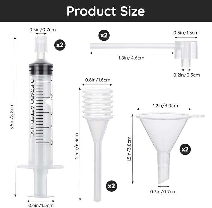 Segbeauty Perfume Refill Tool Kit, 8pcs Plastic Clear Dispenser Set, Funnel & Pump for Travel Refillable Atomizer
