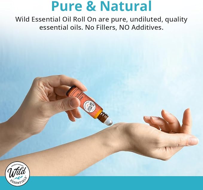 Wild Essentials Escape Essential Oil Roll On, 10ml Daydream Blend, Anti-Stress, Relax, Made with 100% Pure, Premium Grade Essential Oils and Organic Jojoba Oil, Ready to Use, Moisturizer, All Natural