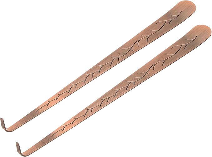 uxcell 2 Pcs Candle Wick Dipper, Stainless Steel Candle Wick Hook, Flame Dipper Snuffer Extinguish Accessory Flat Design for Putting Out Flame Home Decor Gifts, Copper