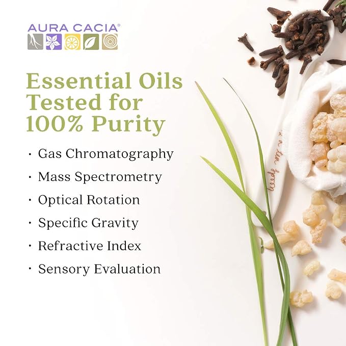 Aura Cacia 100% Pure Peppermint Essential Oil | GC/MS Tested for Purity | 120 ml (4 fl. oz.) | Mentha piperita