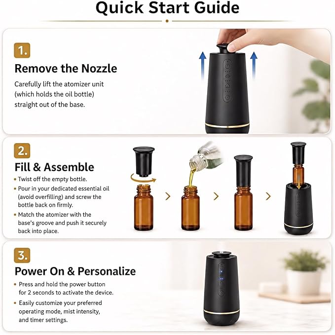 Ziweo Waterless Diffuser for Car - Easy to Carry