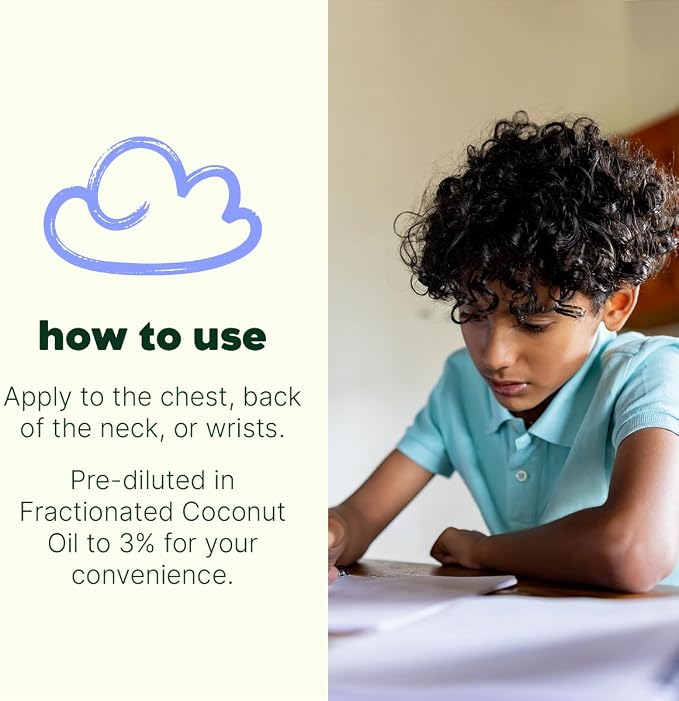 Plant Therapy Kids Hocus Focus Essential Oil Blend Pre-Diluted Roll-On 10 mL (1/3 oz) Aromatherapy Blend for Focus, Attention, and Concentration, KidSafe