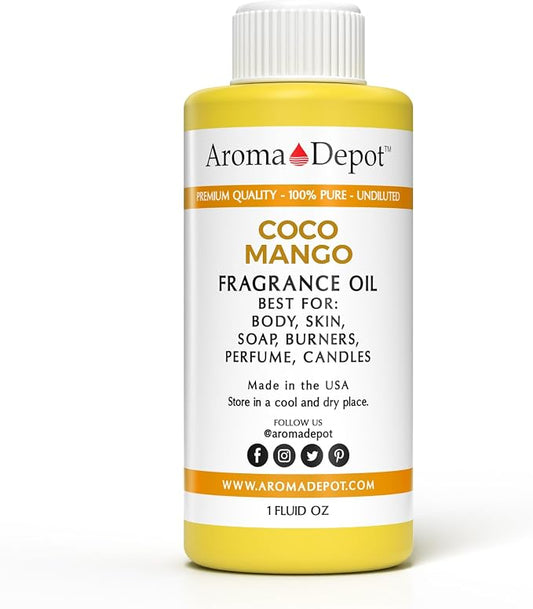 1 oz/Coco Mango Unisex Perfume/Body Oil Our Interpretation, Premium Quality Uncut Fragrance Oil Soap, Candle Making & Incense