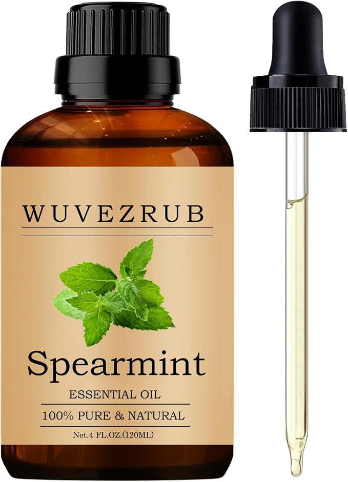 Spearmint Essential Oils 120ML, Pure Spearmint Essential Oil for Aromatherapy Diffuser - 4 Fl Oz